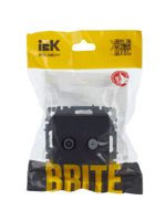 BRITE Розетка двойная TV+SAT РТВ/РСп12-БрГ графит IEK