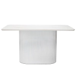 Стол Bradex Home Festa 140x85x77см, керамогранит белый мрамор