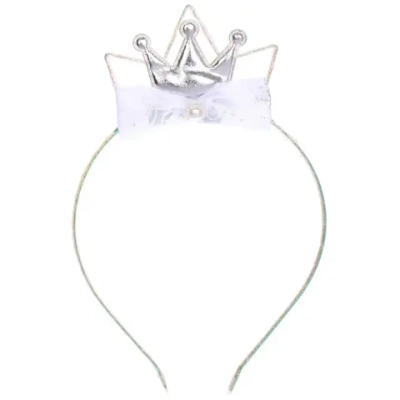 Ободок «Королевский бант» 18 см, Серебро