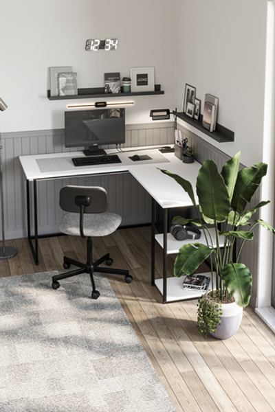 Угловой письменный стол ODIN 140х150 - белый