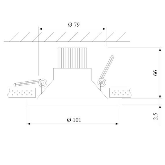 Встраиваемый светодиодный светильник Elektrostandard 15267/LED 7W 4200K черный/черный a055722