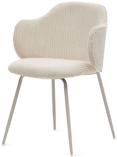 Suanna Стул из бежевого вельвета со стальными ножками La Forma Испания 