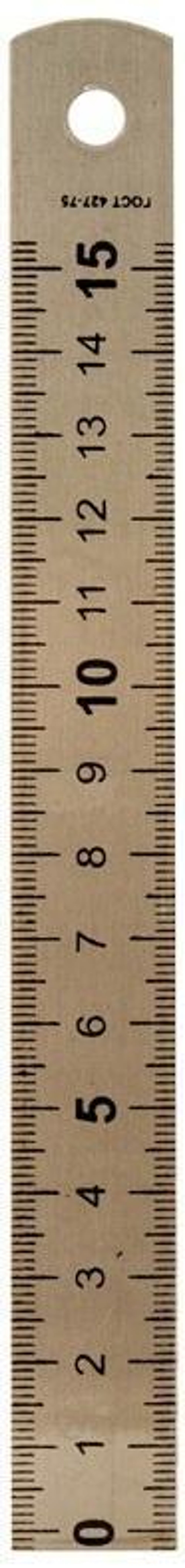 Линейка стальная (пружинистая нержавеющая) 15 см (Пчелка)