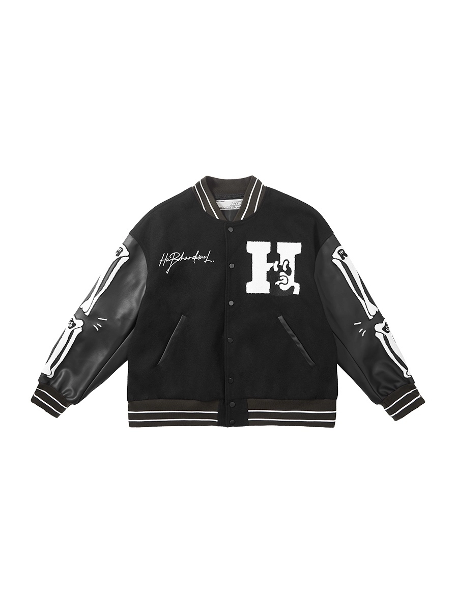 Бомбер HARSHandCRUEL "Bones" Varsity Jacket