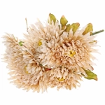 Искусственные цветы «Хризантема» 45см 5 цветков бежевый