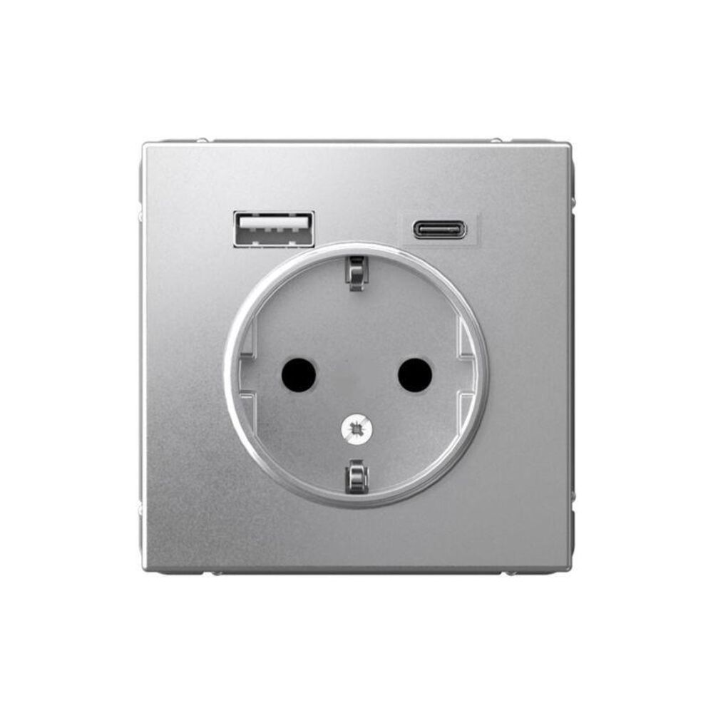 Розетка ArtGallery 16А с 2-мя заряд. устройствами USB A+C 5В/2.4А/3А 2х5В/1.5А механизм алюм. SE GAL000332 Розетка ArtGallery 16А с 2-мя заряд. устройствами USB A+C 5В/2.4А/3А 2х5В/1.5А механизм алюм. SE GAL000332