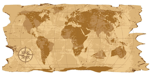 Географические карты №24 Фотообои и Фрески ручной работы