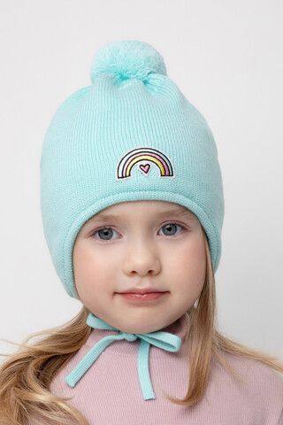 шапка  для девочки  КВ 20292/ш/светлая бирюза
