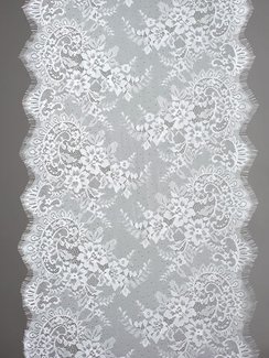 07-01 Кружево реснички (шантильи) широкое, 45 см, айвори 004