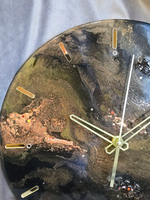 🕒 Часы настенные из эпоксидной смолы 30 см «Космическая бездна»