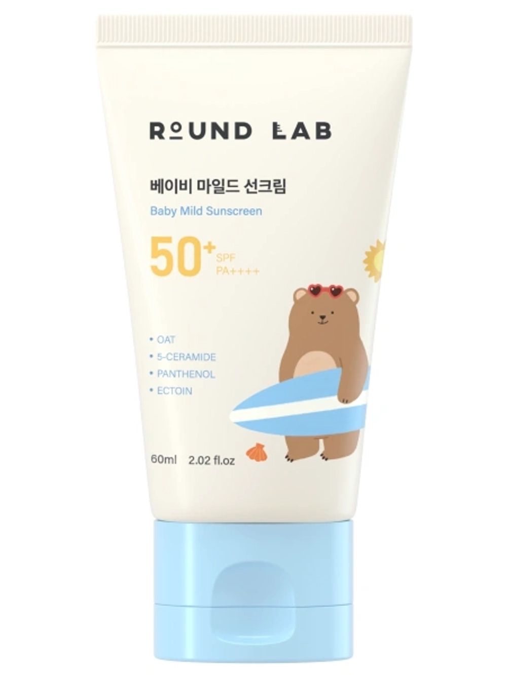 Крем солнцезащитный детский для чувствительной кожи ROUND LAB Baby Mild Sunscreen SPF50+PA++++ 60 мл