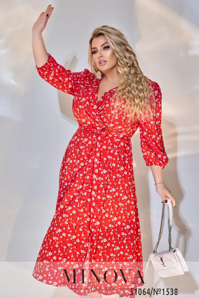 Платье 1538-красный Minova