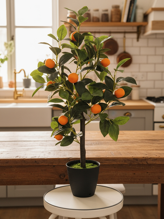 Искусственное дерево Мандарин 70см в кашпо