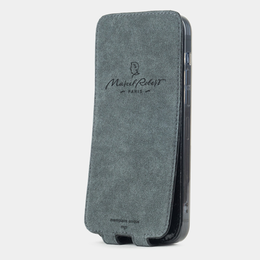 Чехол для iPhone 14 Pro Max из кожи крокодила, черного цвета