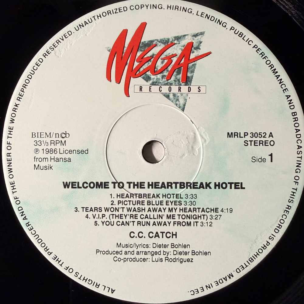 C.C. Catch ‎– Welcome To The Heartbreak Hotel (Скандинавия 1986г.) Т