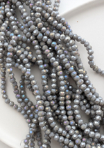 Бусины стеклянные рондель 4*3мм