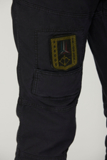 Брюки карго муж. AERONAUTICA 1591 синий карманы antiG