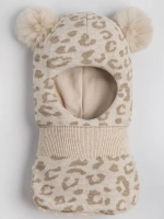 Шапка шлем детская зимняя вязаная