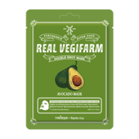 Тканевая маска для лица Авокадо FORTHESKIN SUPER FOOD REAL VEGIFARM DOUBLE SHOT MASK, 23 мл.