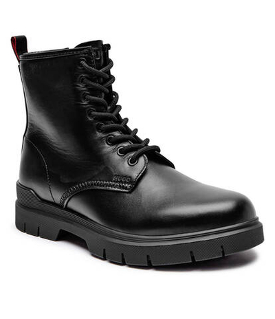 Кожаные высокие сапоги Ryan_halb_pllt HUGO - черный(50528851)