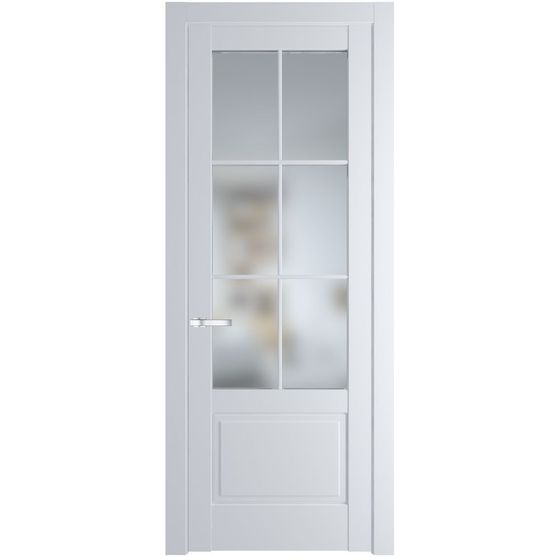Межкомнатная дверь эмаль Profil Doors 3.2.2 (р.6) PD вайт стекло матовое