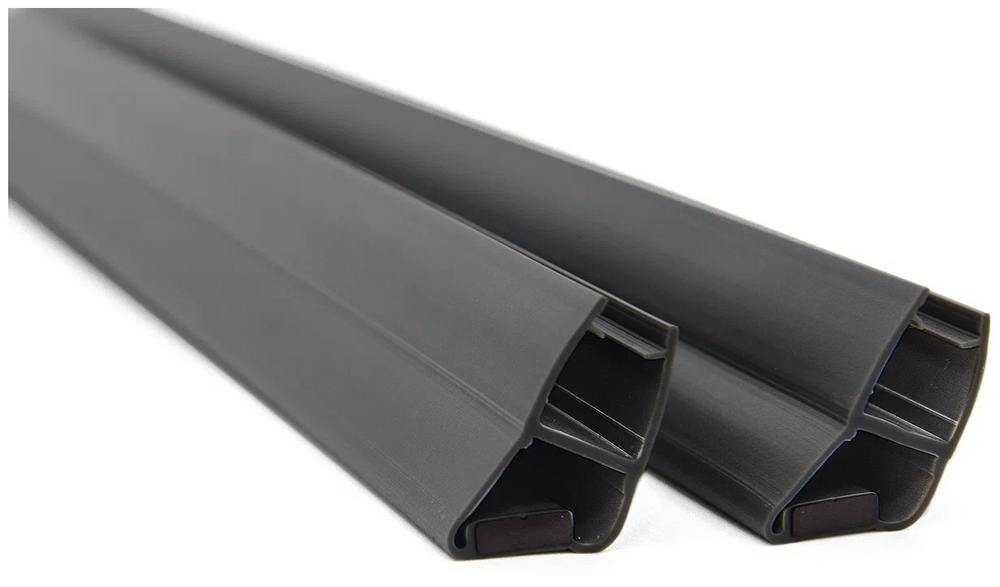 Уплотнитель магнитный, на стекло 4 мм, угол 180°, 2 метра (2 штуки) черный