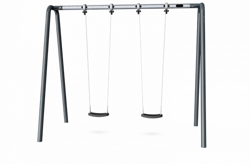 Двойные качели, Н=3,0 м, антрацит, с системой антизакручивания