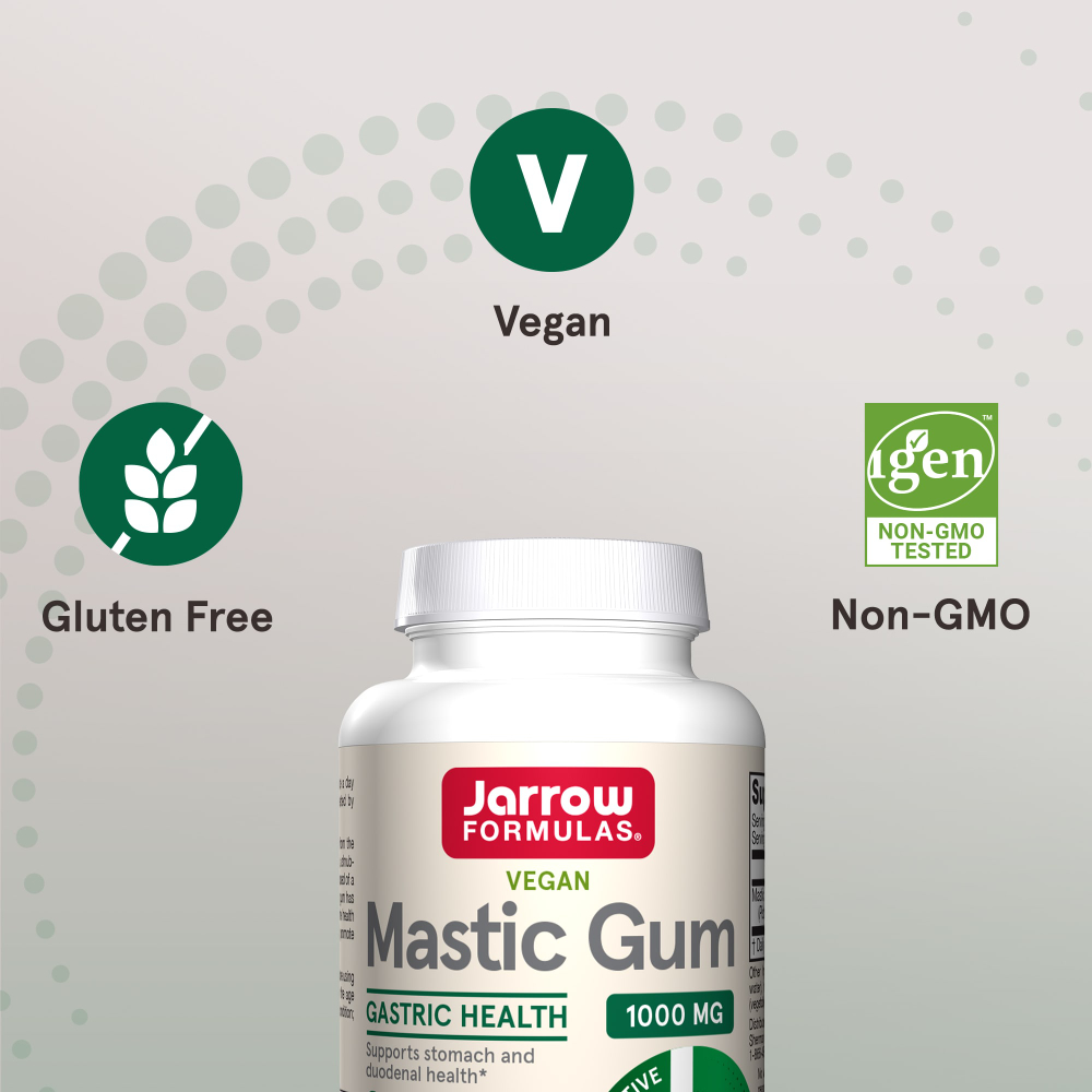 Jarrow Formulas, веганская мастиковая смола, 60 вегетарианских капсул (500 мг в 1 капсуле)