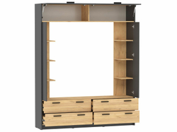 Гостиная Оттавия 1 Антрацит/Дуб золотой