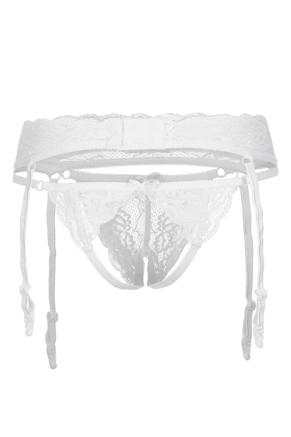 Кружевной пояс с пажами для чулок и трусики Deborah (Размер: 50-52) (Цвет: черный)