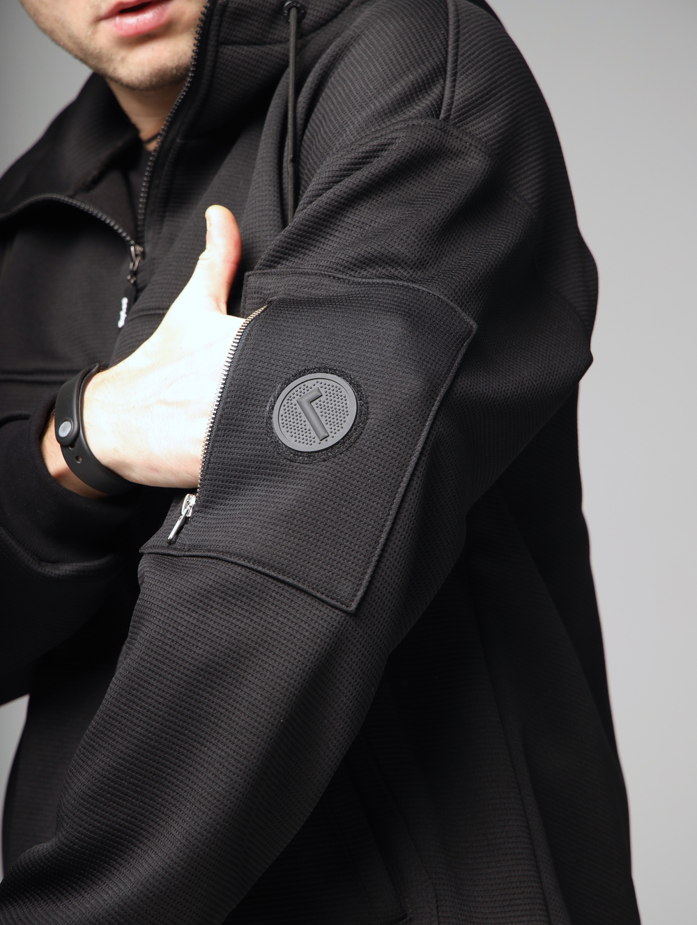 Худи анорак черный Город Горький мужское