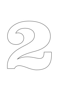 Наклейки цифры Policomprint М12, 3х4 см.