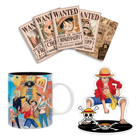Набор подарочный ONE PIECE Кружка 320мл + Акриловая фигурка + Открытки Luffy ABYPCK283 (10013160/201124/5201389/3, Китай)