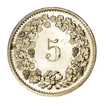 Switzerland, 5 Rappen, 1978 – Libertas Series, XF