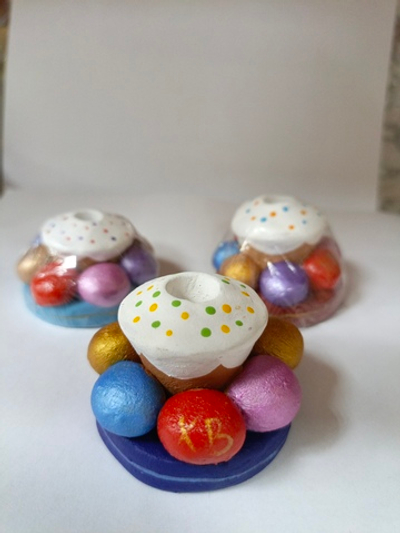 Подсвечник " Пасха " глина 3х4см