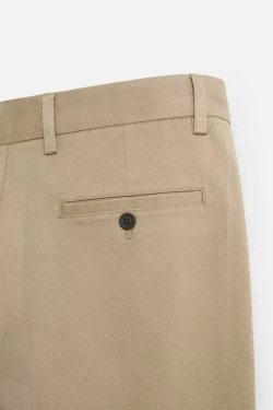 ZARA БРЮКИ ЧИНОС REGULAR-FIT, БЕЖЕВЫЙ