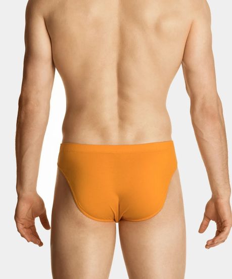 Мужские трусы (3шт) слипы спорт Atlantic 3SMP-133, черный + желтый + серо-голубой