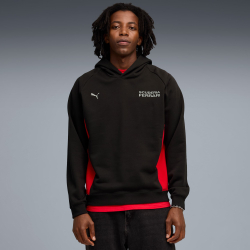 PUMA X SCUDERIA FERRARI МУЖСКАЯ ТОЛСТОВКА С КАПЮШОНОМ SCUDERIA FERRARI LIFESTYLE, ЧЕРНЫЙ