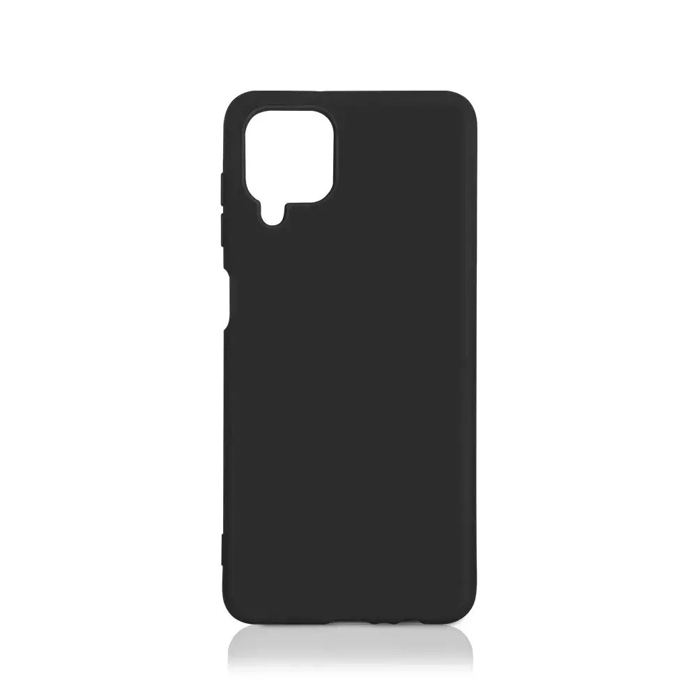 Силиконовый чехол с микрофиброй для Samsung Galaxy A22 /M22 black DF