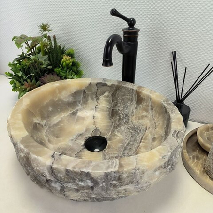Раковина из оникса Erozy Grey EO-62248 46*40*15 0093
