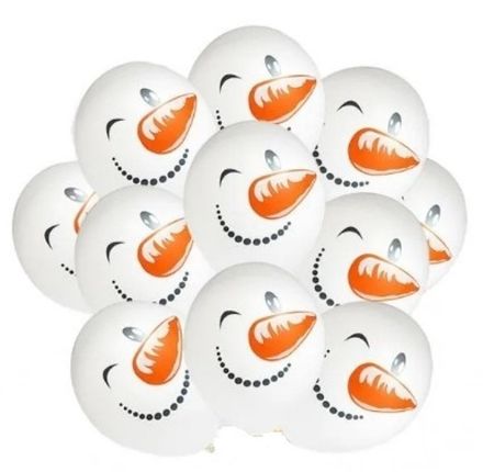 Шары "Снеговик с морковкой"