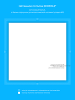 Натяжные потолки: 10.9 м2, 12.8 м2, 0.6 м2, 3.3 м2