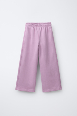 ZARA БРЮКИ WIDE LEG С НАДПИСЬЮ, РОЗОВЫЙ