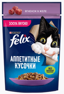 КОРМ FELIX ЯГНЕНОК В ЖЕЛЕ 75ГР