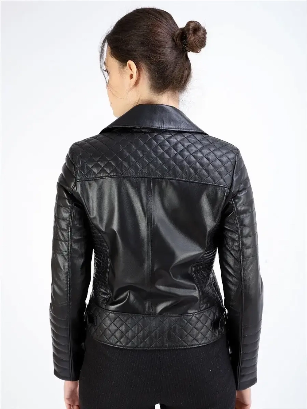 Женская косуха/кожаная/кожаная куртка/Турция