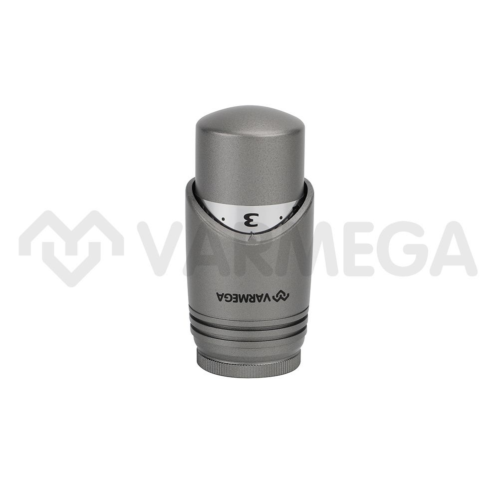 Термостатическая головка (термостат) Varmega VM11203, жидкостная, M30х1.5, серая