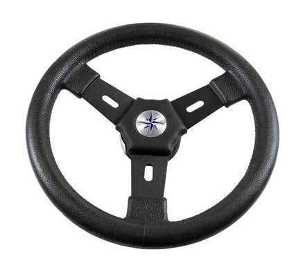 Рулевое колесо VN70312-01 ELBA  черное, черные спицы диам.320 мм