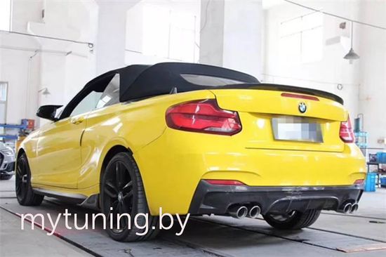 Спойлер глянцево - черный V.1 для BMW 2 F22 F87 2014+