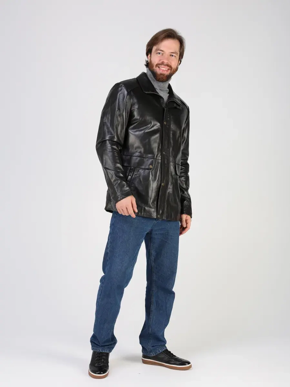 Кожаная куртка демисезонная