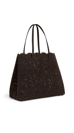 ALAÏA СУМКА MINA 37 ИЗ НУБУКА, ТЕМНО-КОРИЧНЕВЫЙ